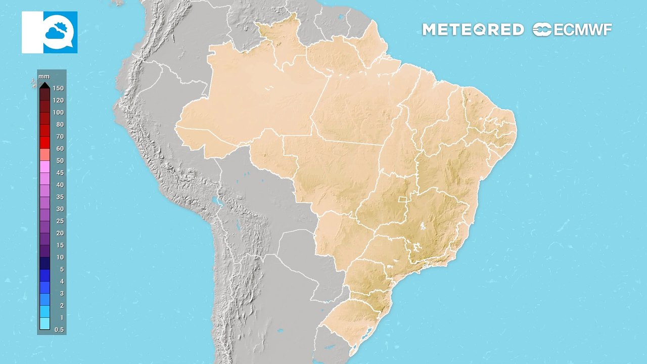 Sexta-feira, 09 de abril: Elevado acumulado de precipitação sobre a Região Sul do Brasil destaca a intensidade da frente fria na região.