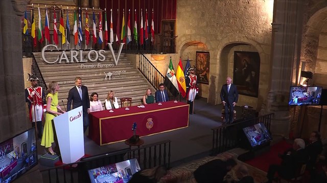 Felipe VI entrega el XVIII Premio Europeo Carlos V a Josep Borrell en el Monasterio de Yuste