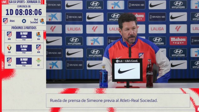 Simeone, rueda de prensa completa previa al Atlético vs. Real Sociedad | LaLiga EA Sports