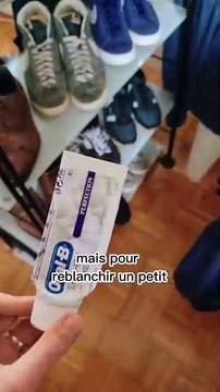 Astuces blanchir vos chaussures avec du dentifrice 👟