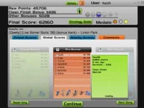 Audiosurf Linkin park qwety live