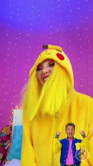 The Cat Helped Clean Pikachu's Feet! 🐱✨🦶 #funny #gadget