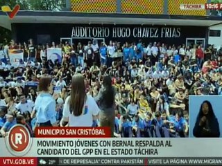Movimiento ¨Jóvenes con Bernal¨ respaldan al candidato del GPPSB en el estado Táchira
