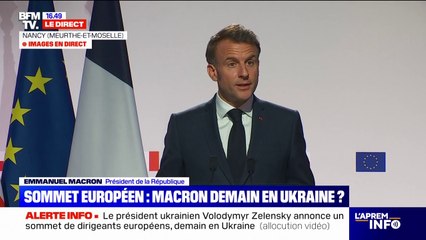 Emmanuel Macron: "Le président Poutine est du côté de la guerre pas du côté de la paix"