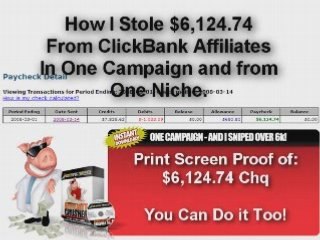 Make Money with Clickbank Is Just Way To Easy, Another 6k
