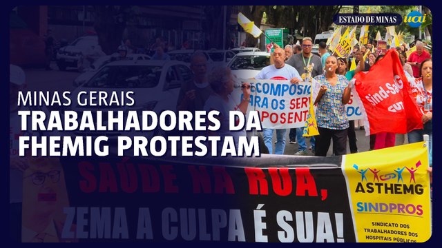 Trabalhadores da Fhemig protestam por reajuste salarial e melhores condições de trabalho