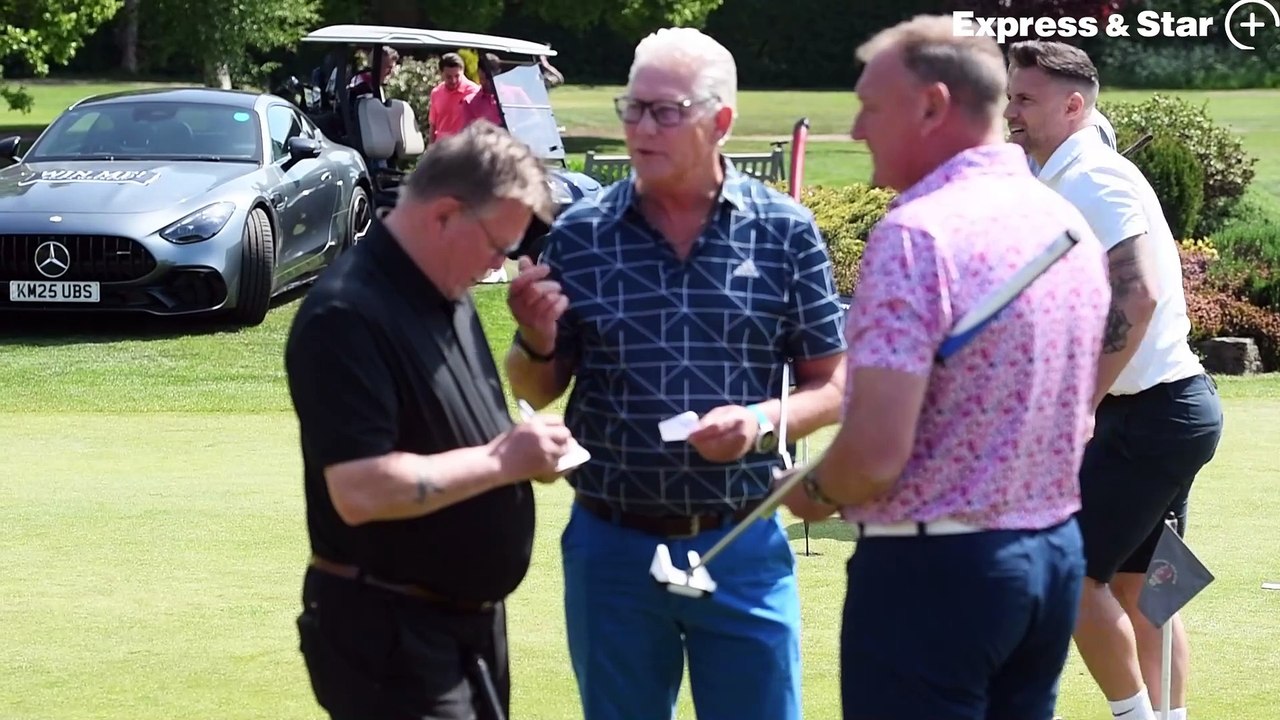 Players tee off at the charity golf event at Walsall Golf Club, including Walsall FC legend Andy 'Rambo' Rammell.