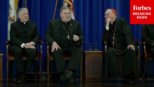 U.S. Conference Of Catholic Bishops Speaks To Reporters After American Pope Leo XIV Elected