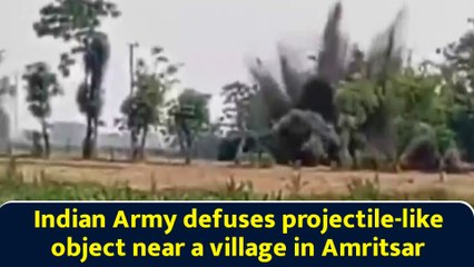 Indian Army defuses projectile-like object near a village in Amritsar