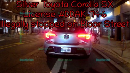 IDIOT bloor bike lane/infrastructure blockers - Toyota Corolla DCPN-487, Toyota Corolla SUV DDAK-746 and Sienna CXDK-145