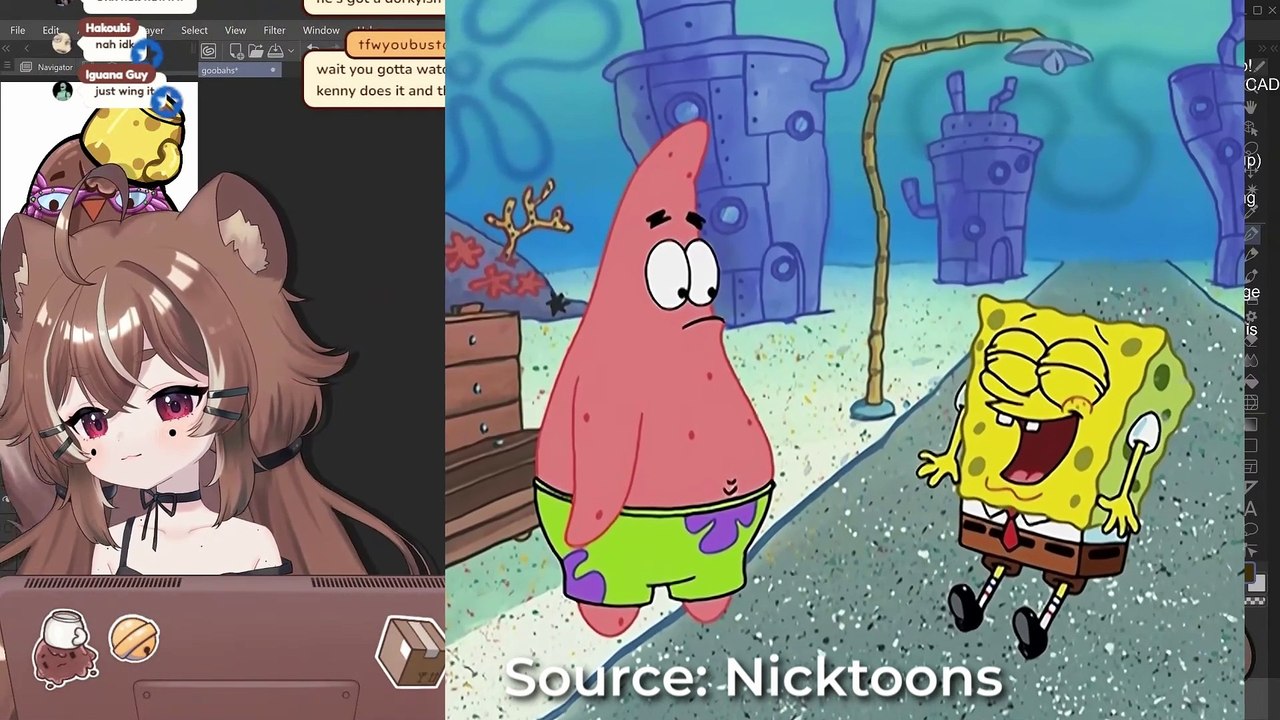 Mwocha imitates Spongebob laughs