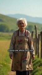Grandma and his cow