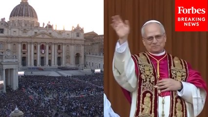 Pope Leo XIV Appears Emotional As He Waves To Joyful Crowd In St. Peter's Square After First Speech
