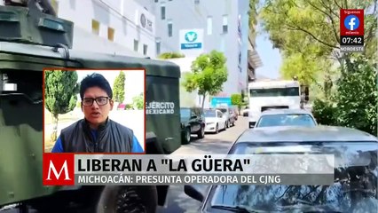 Liberan a "La Güera", presunta operadora del CJNG en Michoacán