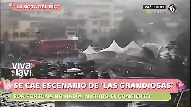 Derrumbe de escenario de 'Grandiosas' deja 7 heridos