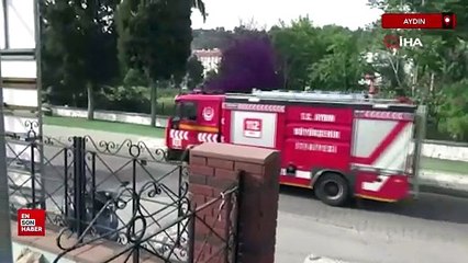 Aydın'da alacağı olduğu iddiasıyla şantiyenin çatısına çıktı