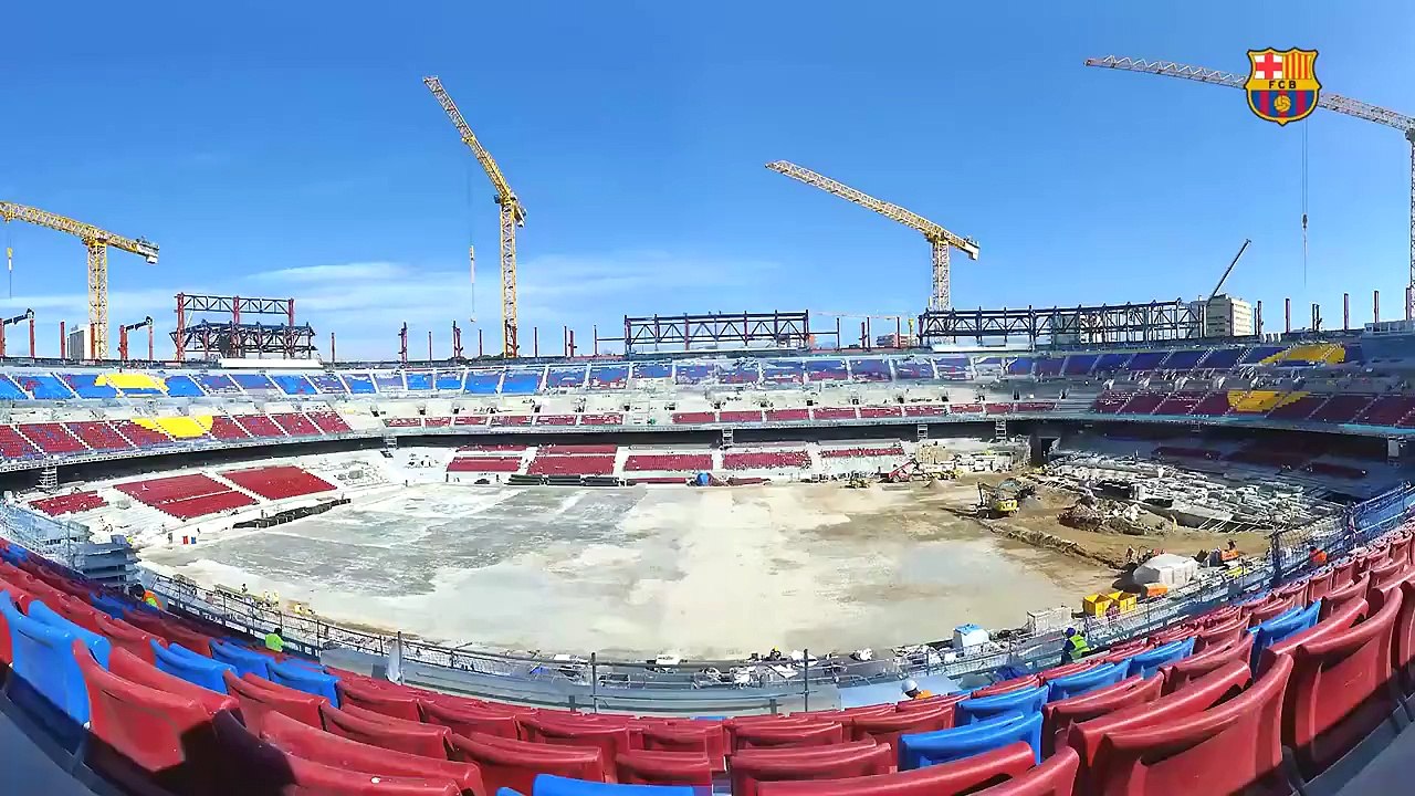 Limak instala el césped del nuevo Camp Nou con seis meses de retraso