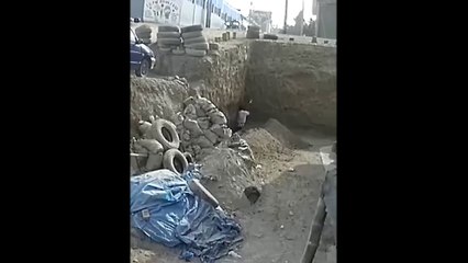 VIDEO: ¡Se salvó de milagro! Obrero queda sepultado durante excavación