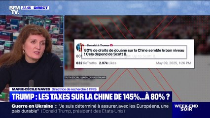 Droits de douane de Trump sur la Chine: "Le commerce entre les deux pays a énormément baissé", observe Marie-Cécile Naves, directrice de recherche à l'IRIS