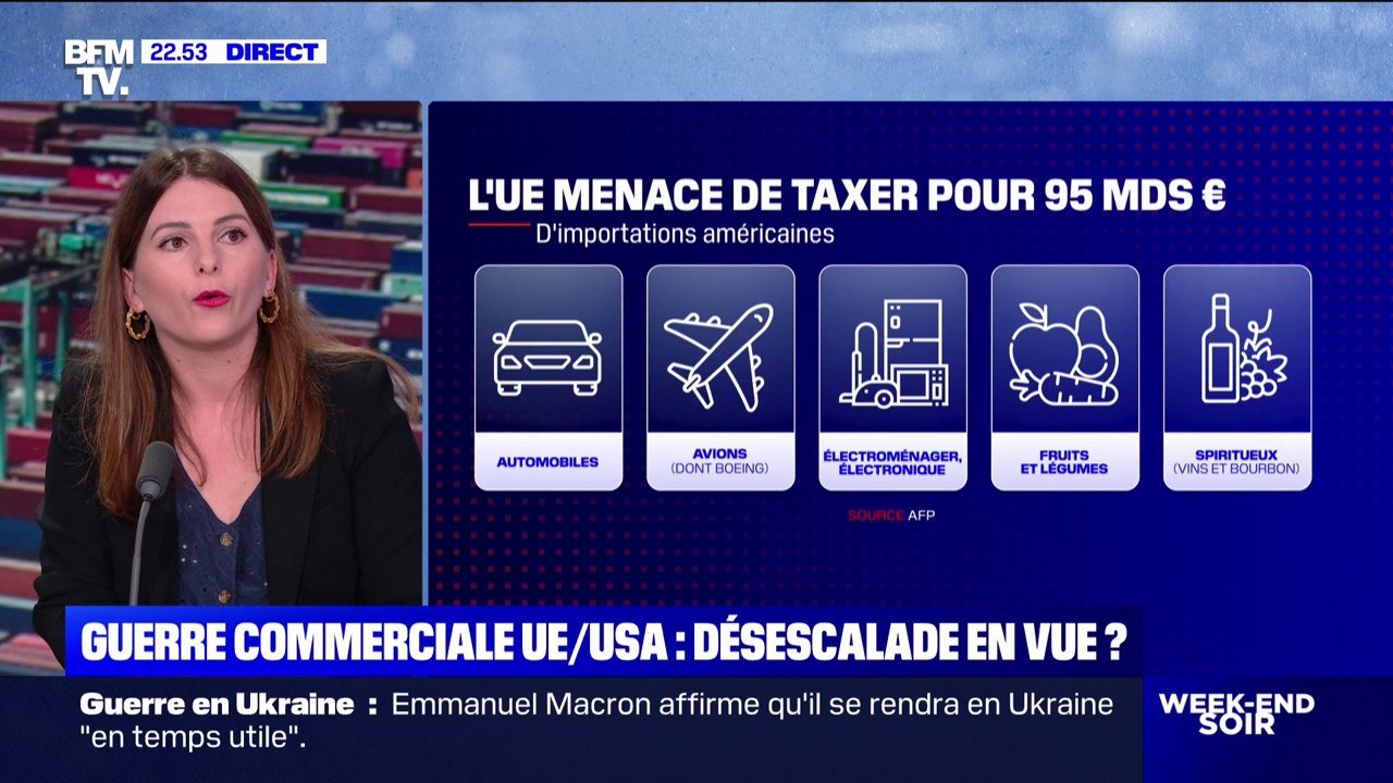 L'Union européenne menace de taxer pour 95 milliards d'euros d'importations américaines