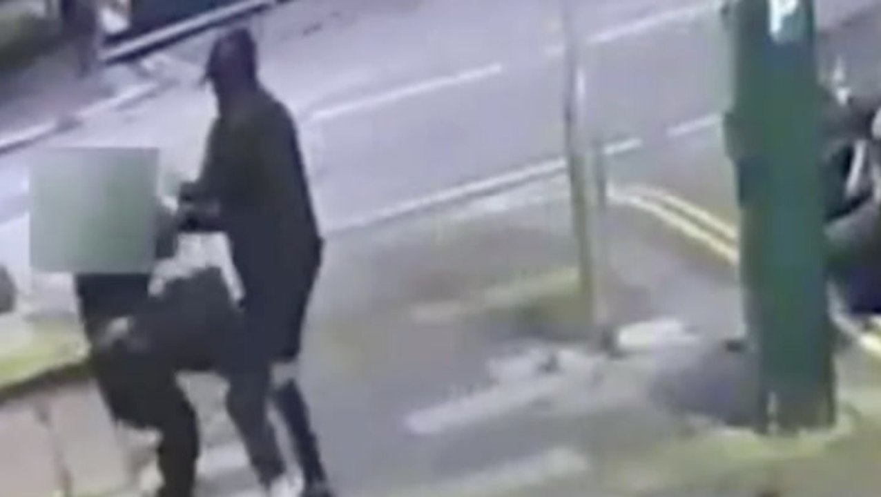 Shocking moment masked man randomly snatches woman off street on her walk home