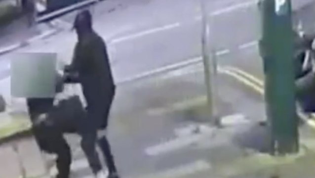 Shocking moment masked man randomly snatches woman off street on her walk home
