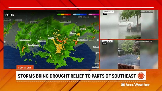 Rounds of drenching storms in store for the Southeast