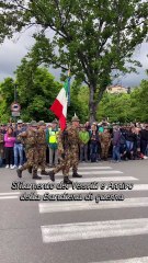 Biella - Con lo sfilamento dei vessilli e l’arrivo della Bandiera di Guerra (09.05.25)