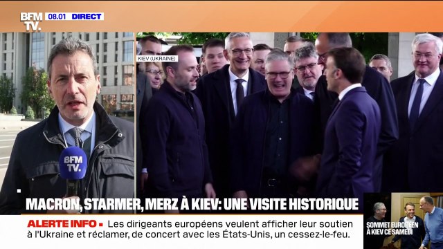 Une visite historique : Emmanuel Macron, Keir Starmer et Friedrich Merz en visite à Kiev