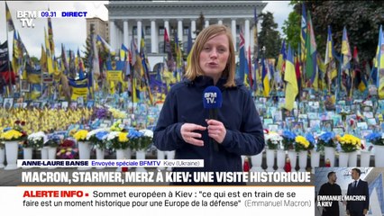 Guerre en Ukraine: six bougies déposées place Maïdan par les dirigeants européens