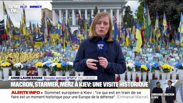 Guerre en Ukraine: six bougies déposées place Maïdan par les dirigeants européens