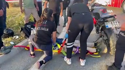 Kamyonetin çarpıp kaçtığı motosikletli yaralandı