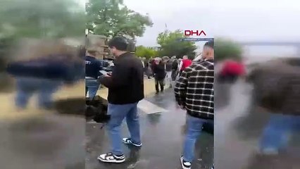 Devasa iş makinesinin altında kaldı! Bayrampaşa'da feci kaza