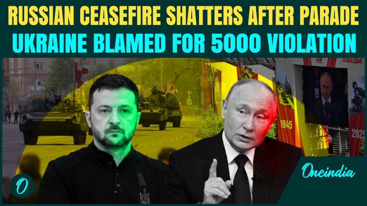 Russia & Ukraine BLAME Each Other As Ceasefire SHATTERS After Parade | Russia Claims 5000 Violations