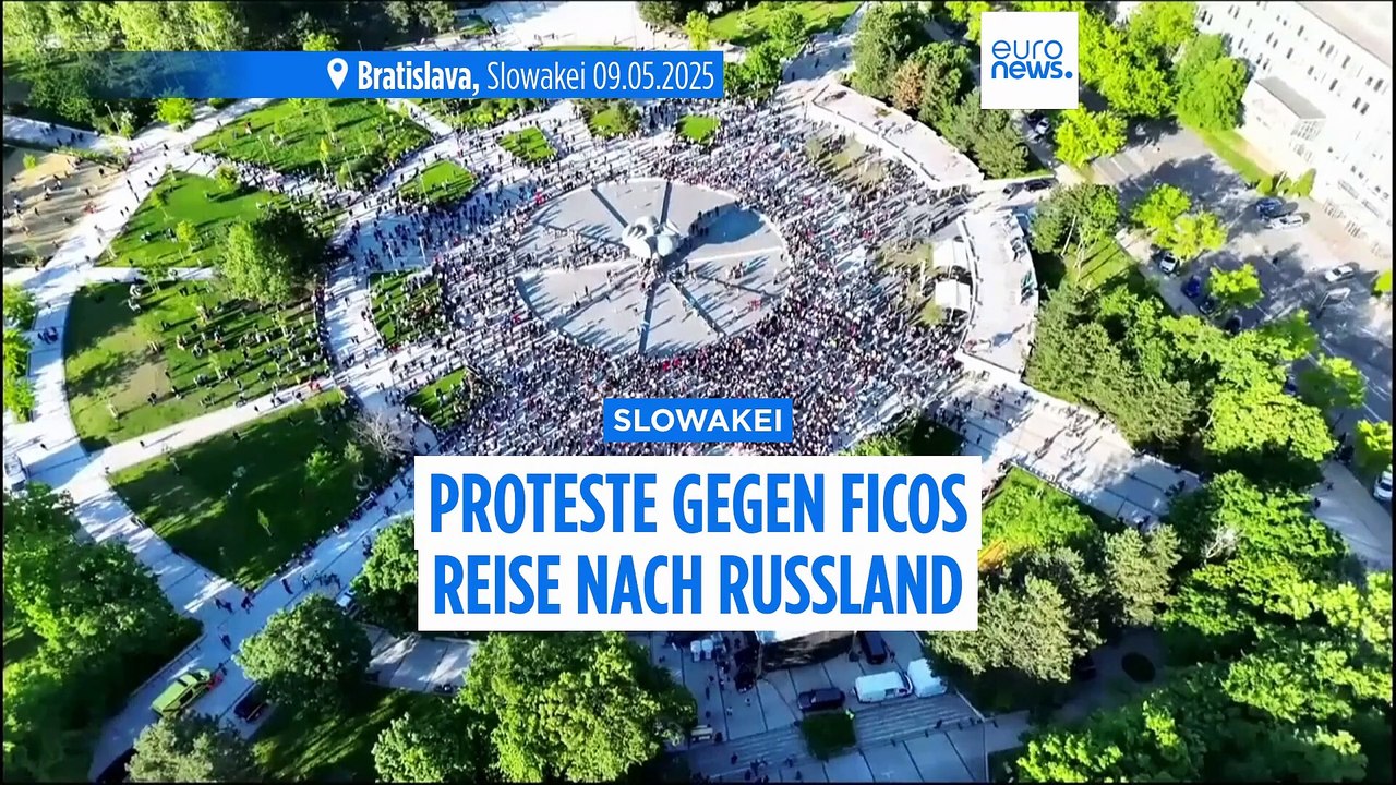 Slowakei: Tausende protestieren gegen Ficos Moskau-Reise zu Putin