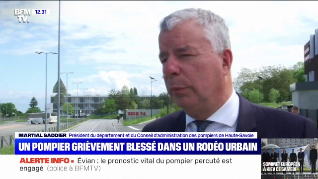 Rodéo urbain à Évian: le pompier dans un état critique