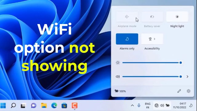 WiFi option not showing and disappeard on windows 11 / 10 - Solved