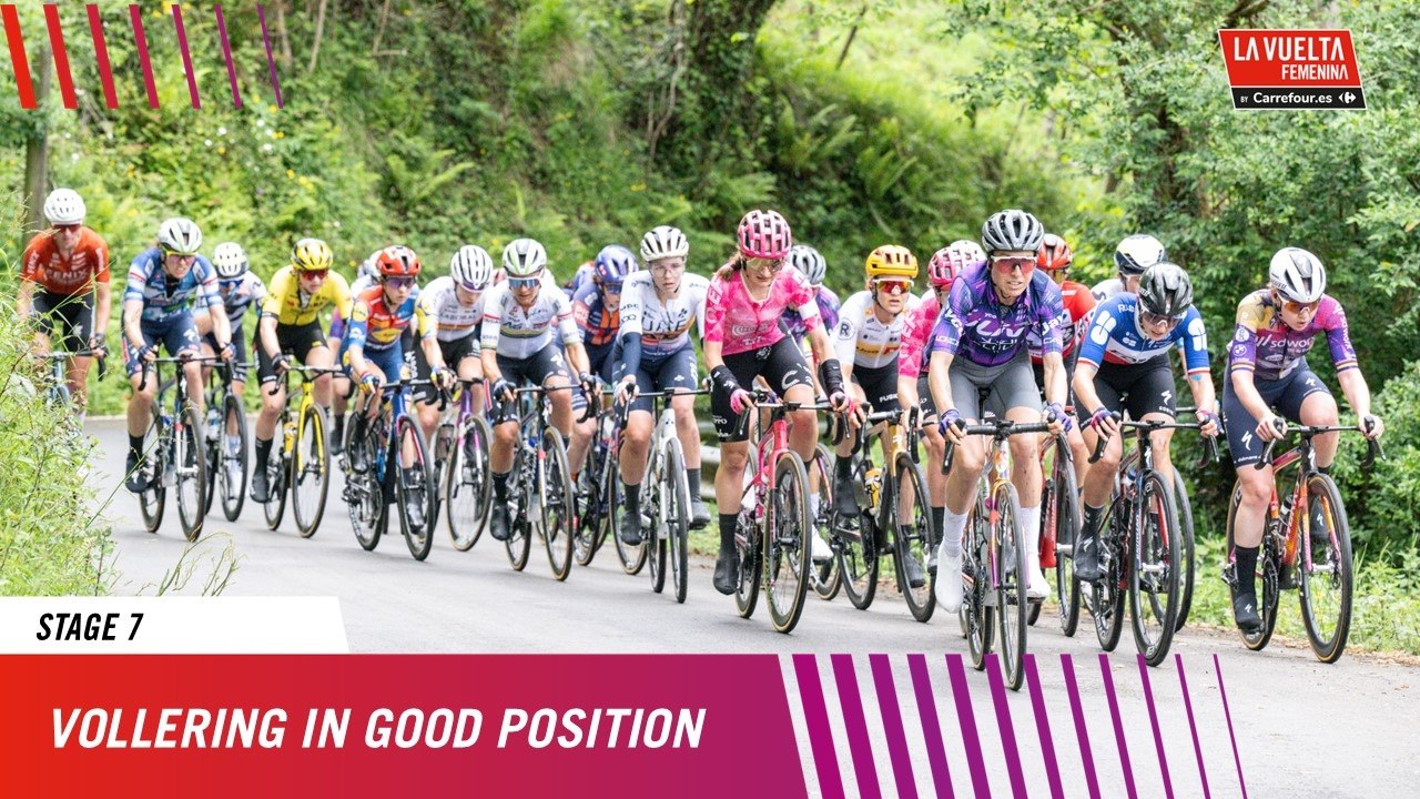 Vollering in good position - Stage 7 - La Vuelta Femenina 25 by Carrefour.es