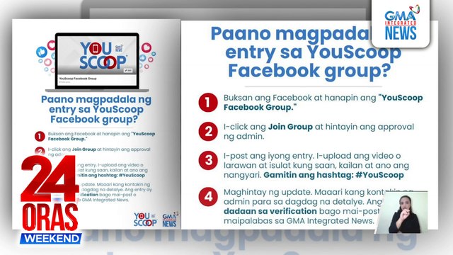Video at larawan kaugnay sa Eleksyon 2025, maaaring ipadala ng mga YouScooper sa GMA Integrated News Digital Action Center | 24 Oras Weekend