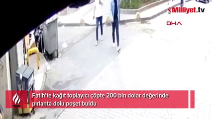 İstanbul'da inanılmaz olay! Çöpte 200 bin dolar değerinde pırlanta dolu poşet buldu