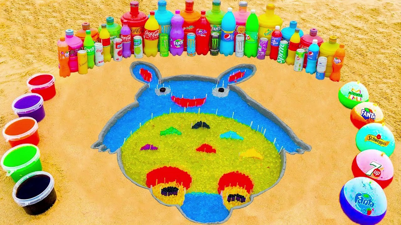 How to make Rainbow Totoro with Orbeez, Balloons Fanta, Monster, Coca Cola vs Mentos & Popular Sodas