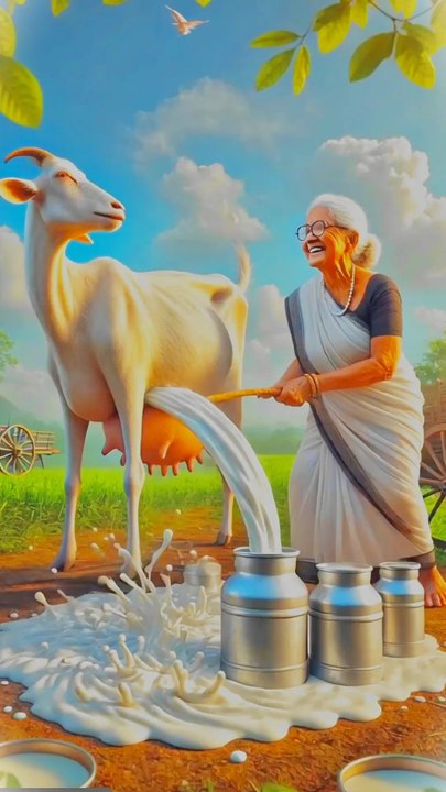 Grandma's special goat milk tea! #animals #firebrigade😱 #facebookviral #jalpari #foryouシ #BunnyAdventure #trend #amazingfacts #animation #india #bestoftheday #trending #explore  #cartoon #Amazing #shorts #AI #duck #animals @follwer @Highlights @everyone
