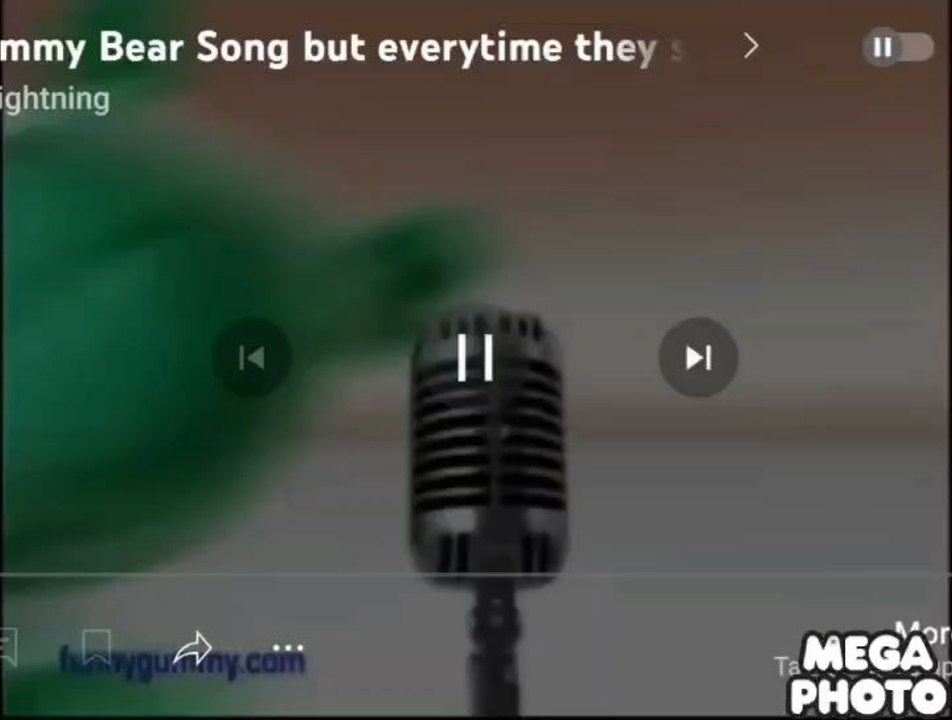 Gummy Bear Song but everytime he say gummy the pitch gets lower in RGB to BGR