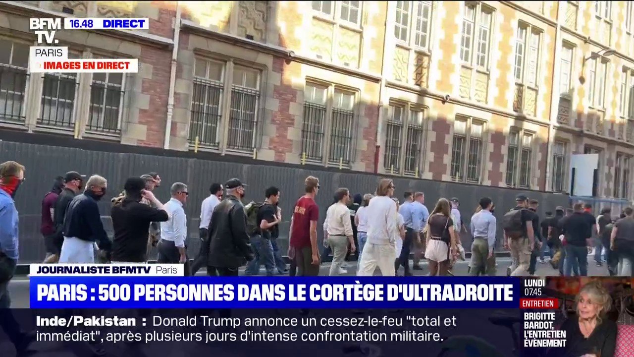 Manifestation d'ultradroite: environ 500 personnes dans le cortège parisien