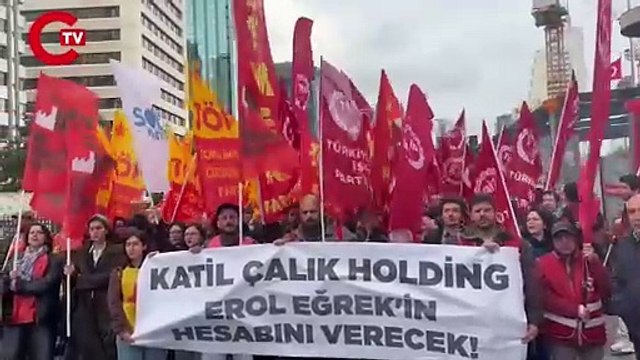 Yurttaşlar Çalık Holding'in önünde toplandı: Erol Eğrek'in fotoğrafı sokağa asıldı!