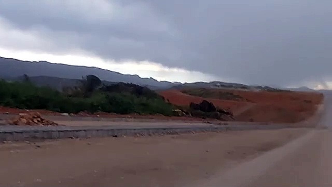Rainy day on bike tour to mountain of hangu sumari mountain