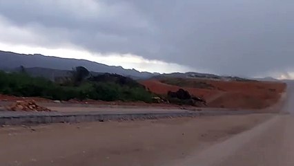 Rainy day on bike tour to mountain of hangu sumari mountain