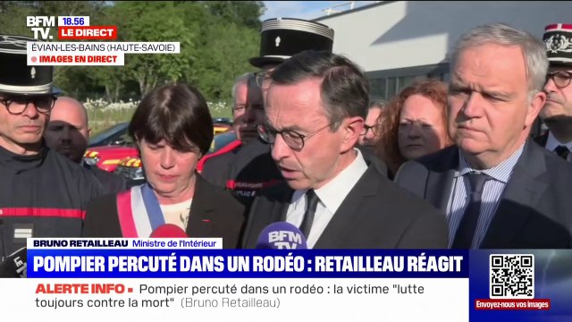 Pompier percuté dans un rodéo: la victime lutte toujours contre la mort , assure Bruno Retailleau qui exprime sa solidarité