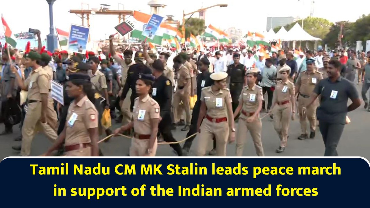 Tamil Nadu CM MK Stalin leads peace march in support of the Indian ...