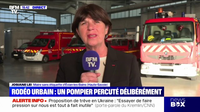 Pompier percuté dans un rodéo urbain: la maire d'Évian-les-Bains évoque de la colère , de la tristesse et de la stupeur